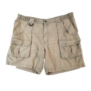 Faded Glory cargo hiking shorts men's 40 x 7.5 Brown comfort waist outdoor